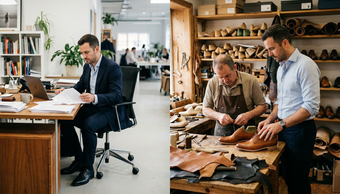 Du bureau à l’atelier : pourquoi certains métiers misent sur la chaussure sur-mesure